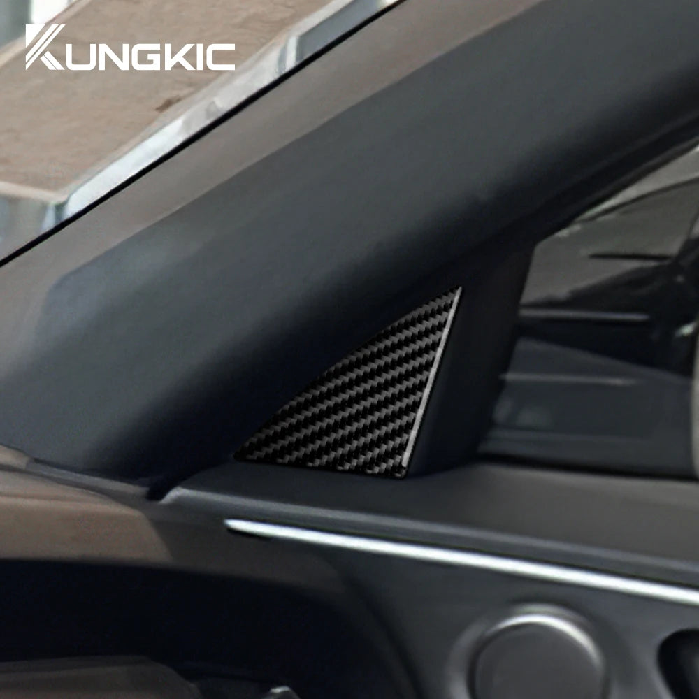 Carbon Fiber Door Triangle Trim – Interior Accessories for Kia Stinger