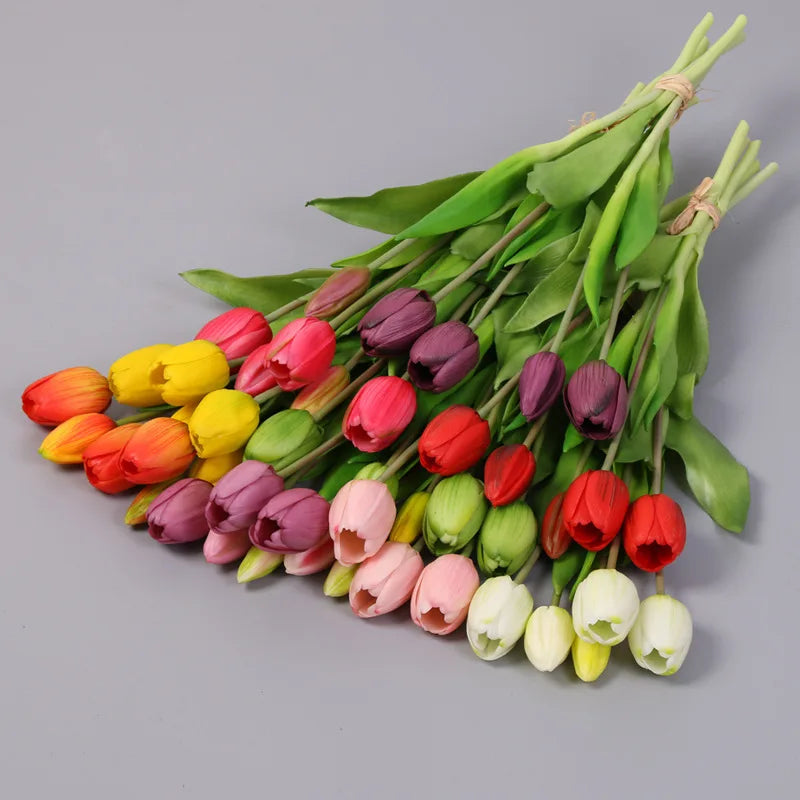 Artificial Tulip Bouquet – Real Touch Floral Decor for Wedding Home