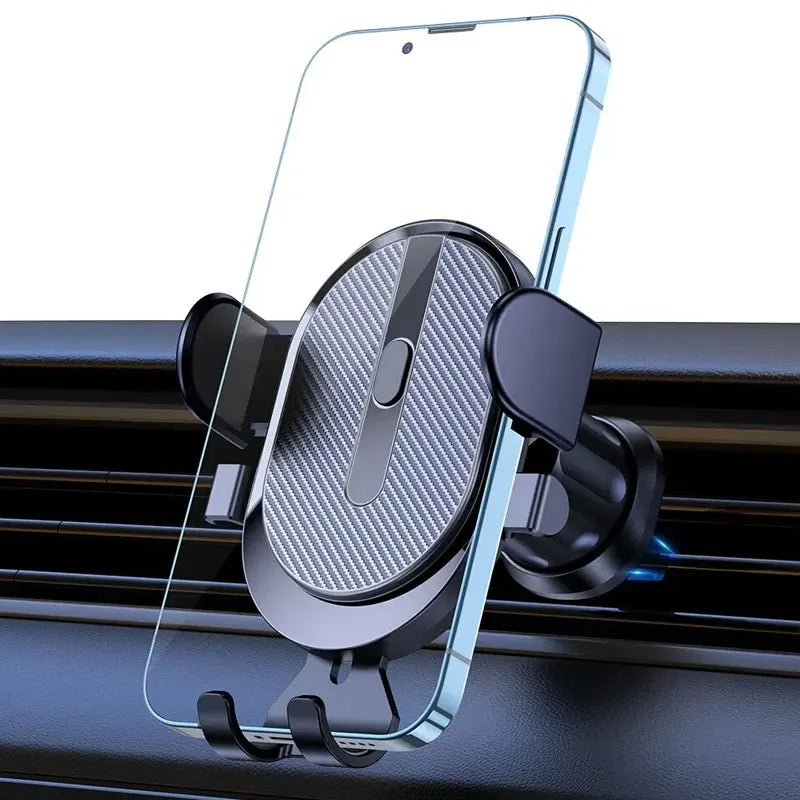 Gravity Car Phone Holder – Metallic Air Vent Mount for Hands-Free Driving