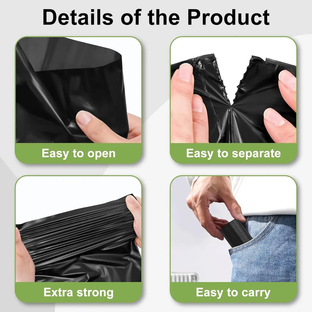 Dog Poop Bags – Leak Proof Waste Bags with Dispenser for Outdoor Walking
