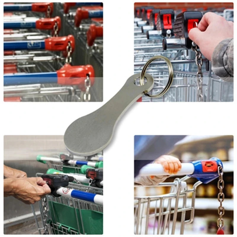 Metal Shopping Cart Token – Portable Keychain for Grocery Store Use