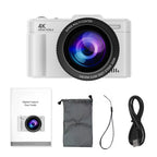 4K 64MP Compact Digital Camera – 18X Zoom for Travel Vlogging and Photography