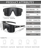 Kids Sport Cycling Sunglasses – UV400 Youth Eyewear for Outdoor Bike Baseball