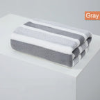 Striped Cotton Towel Set – Absorbent Quick-Dry Fabric for Bathroom Decor