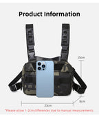 Camo Fishing Tackle Chest Bag – Utility Vest Pack for Outdoor Hunting