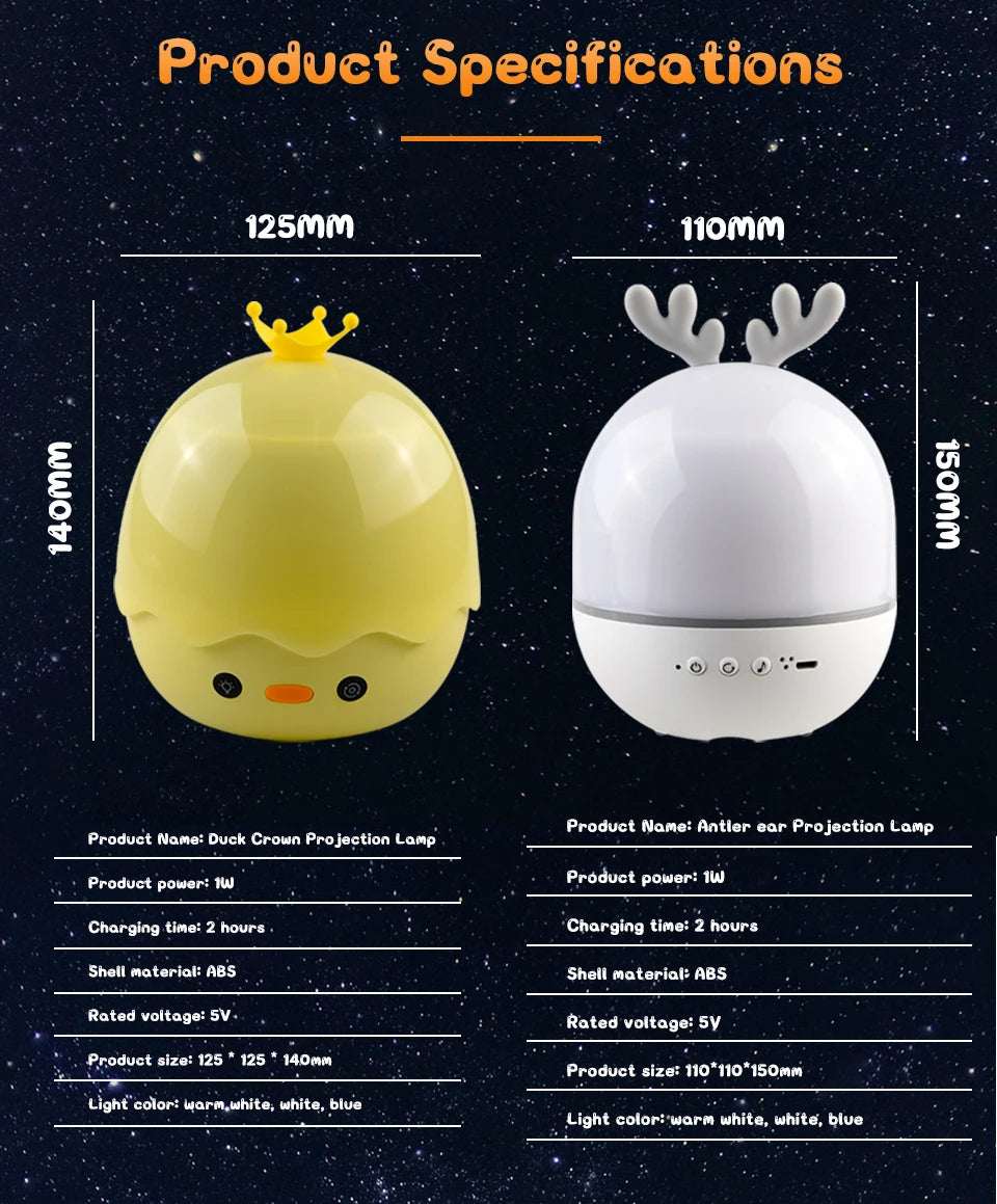 Rotating Galaxy Music Projector – Bluetooth LED Night Light for Kids Bedroom