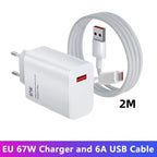 USB-C Fast Charger – 67W High Speed Power Adapter with 6A Cable