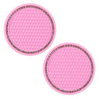 Bling Rhinestone Car Coasters – Anti-Slip Cup Holder Mats for Auto Interior