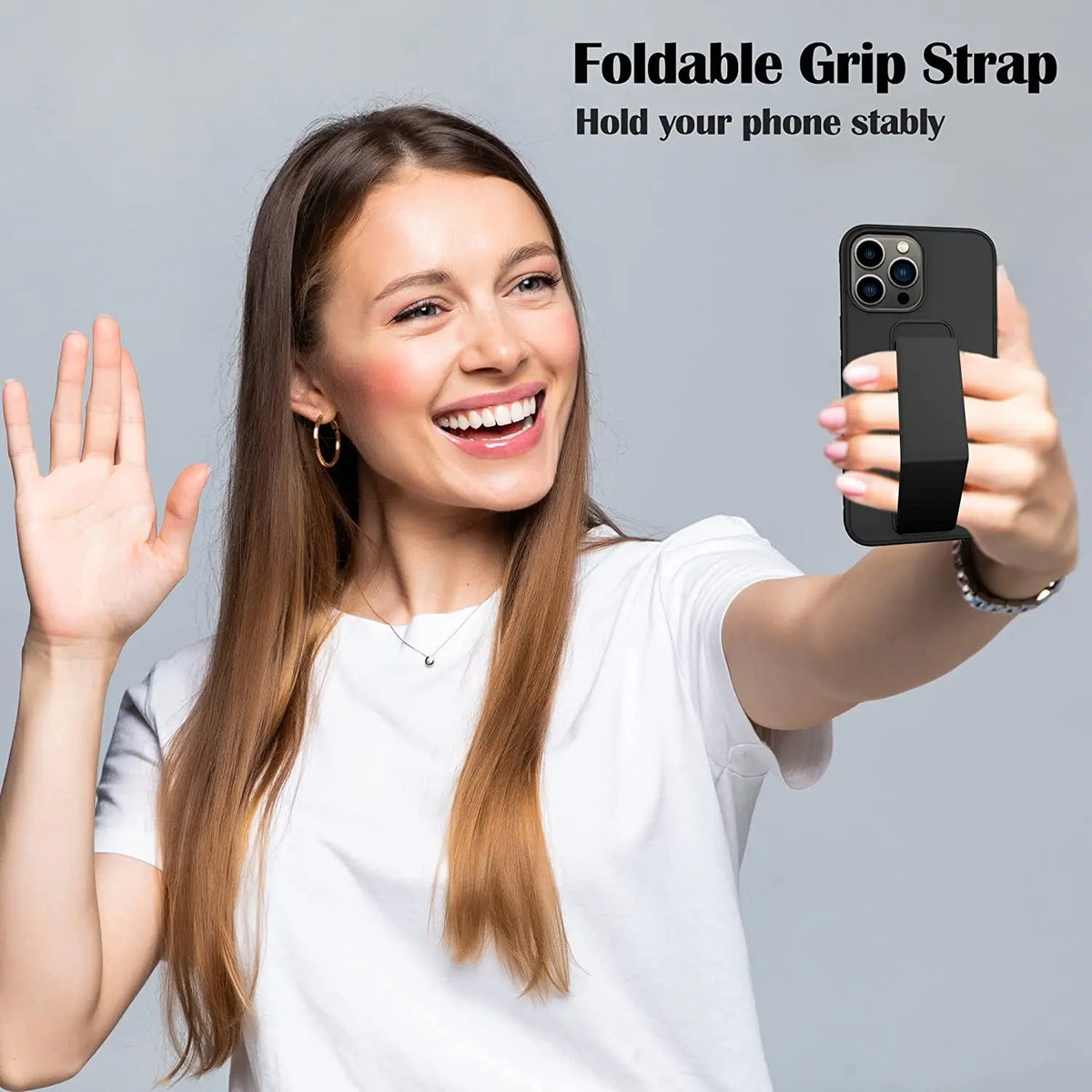Magnetic Stand Phone Case – Protective Cover with Wrist Strap for iPhone Series