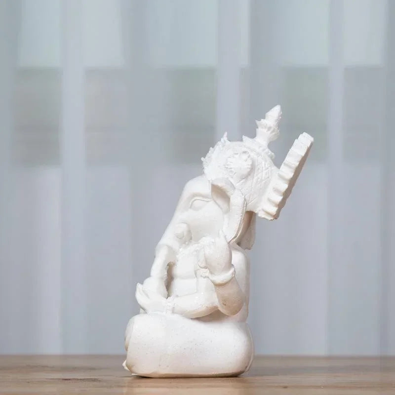 Sandstone Ganesha Elephant Statue – Handcrafted Figurine for Home Decor