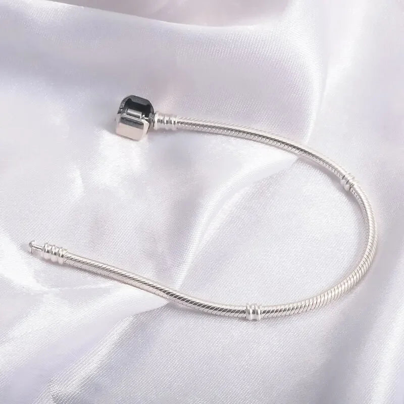 925 Sterling Silver Snake Chain Bracelet – Handmade Jewelry for Women