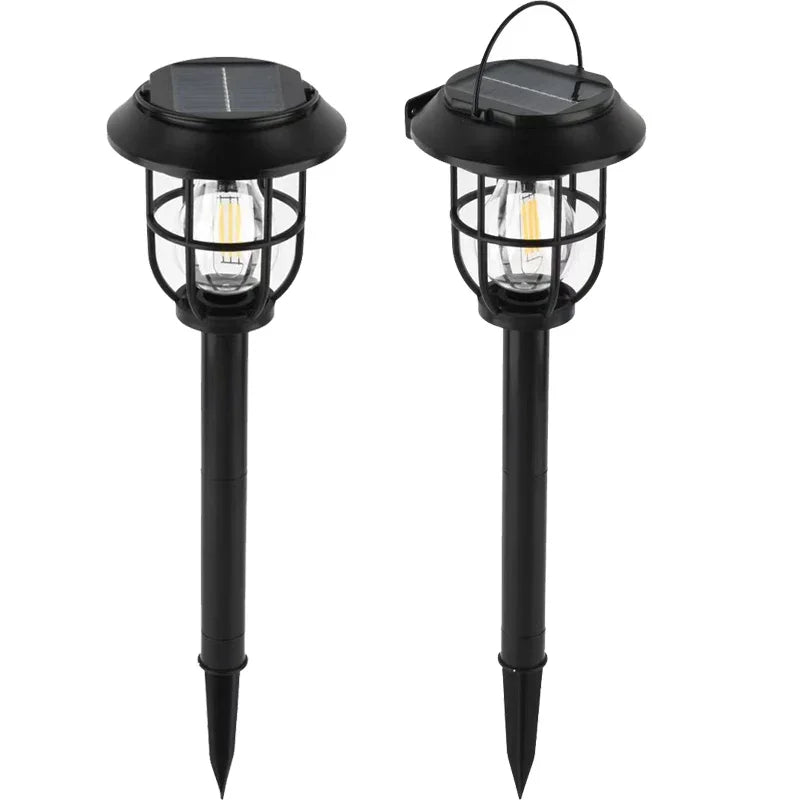 3-in-1 Solar LED Wall Lamp – Tungsten Decorative Lighting for Camping Garden