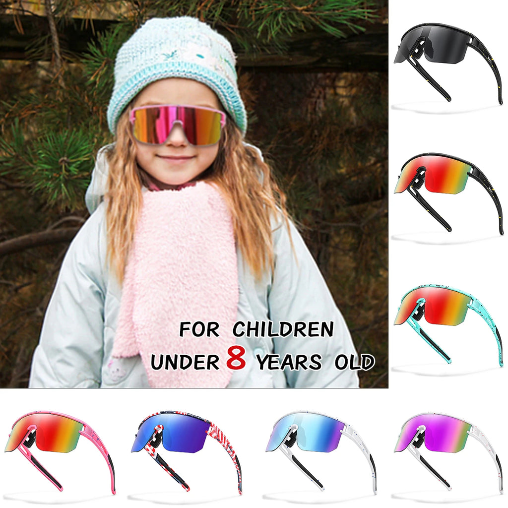 Kids Sport Cycling Sunglasses – UV400 Youth Eyewear for Outdoor Bike Baseball