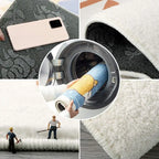 Irregular Letter Floor Mat – Soft Anti-Slip Faux Cashmere Rug for Bedroom