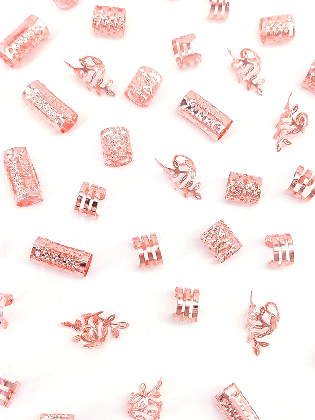 Hollow Out Hair Rings – Metal Jewelry Charms for Braids and Locs