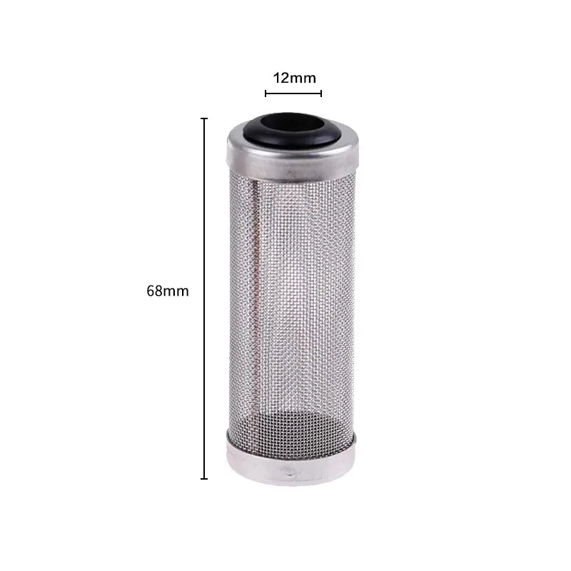 Stainless Steel Mesh Filter Guard – 12/16mm Inlet for Aquarium Tanks