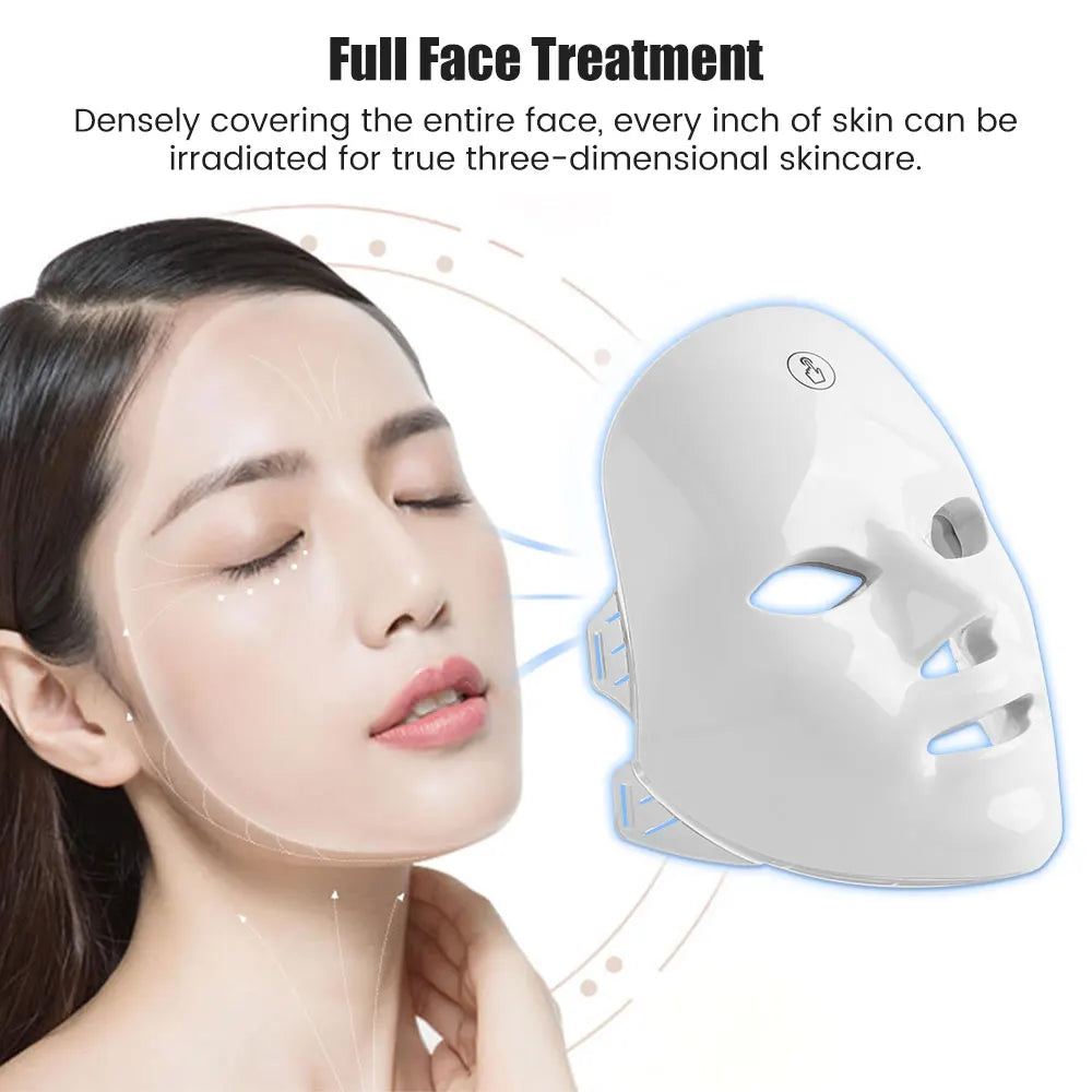 7-Color LED Photon Facial Mask – Skin Rejuvenation for Home Beauty Care
