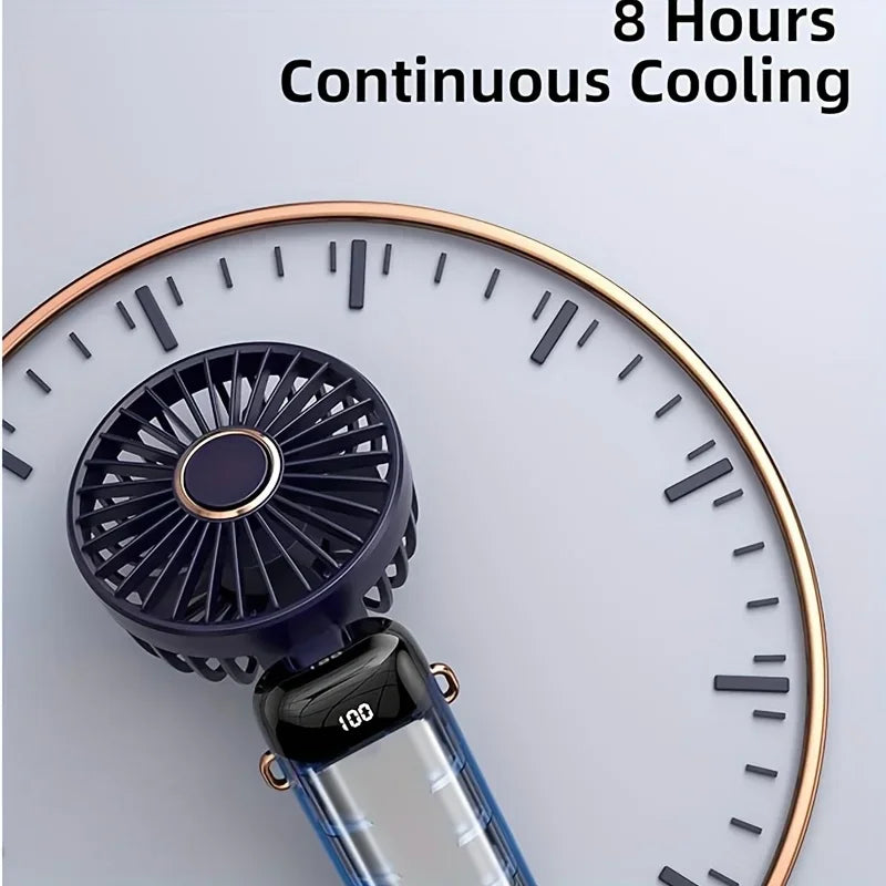 Portable Mini Handheld Fan – Rechargeable LED USB Cooler for Desk and Travel