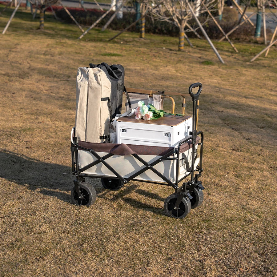Collapsible Utility Wagon – Heavy Duty Folding Cart for Beach and Camping