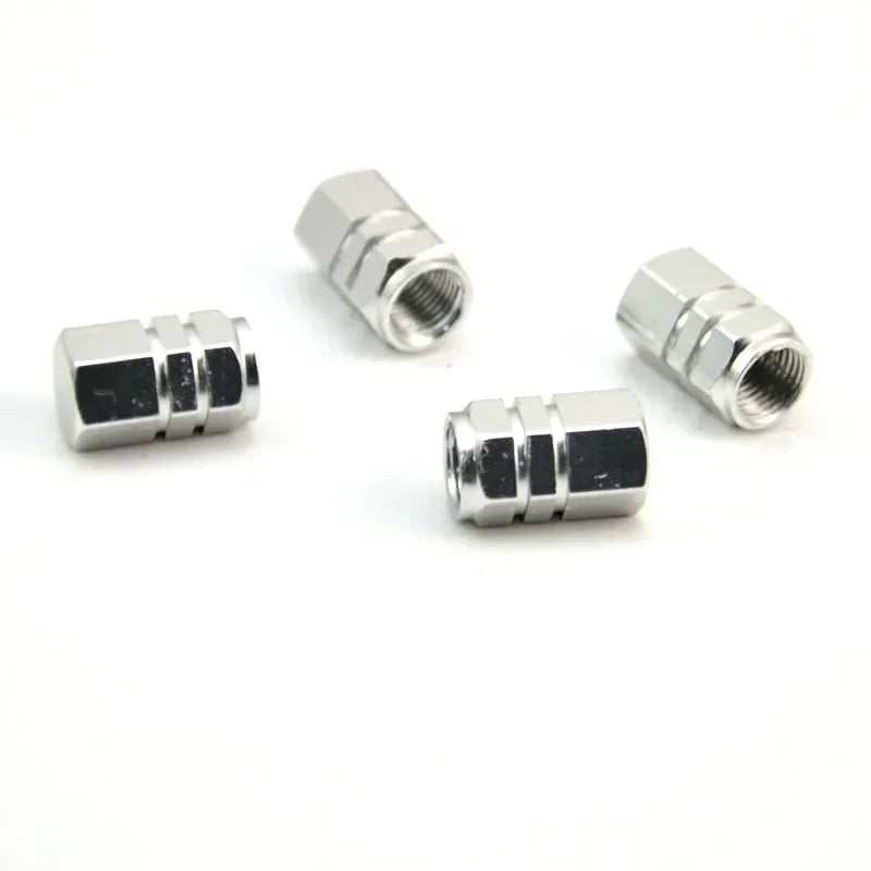 Aluminum Alloy Tire Valve Caps – Dustproof Rim Stem Covers for Automobiles