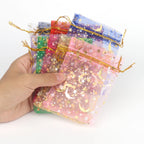 Star Moon Organza Drawstring Bags – Gift Packaging for Jewelry and Weddings