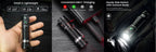 Rechargeable LED Flashlight – 1800lm USB-C Torch for Outdoor Camping Hiking