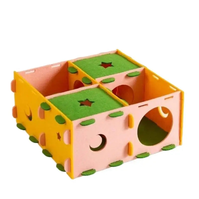 Felt Maze Hideout – Removable Tunnel Nest for Hamsters and Small Pets