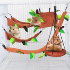 Plush Hamster Hanging Tunnel – Warm Cage Swing Set for Small Animals