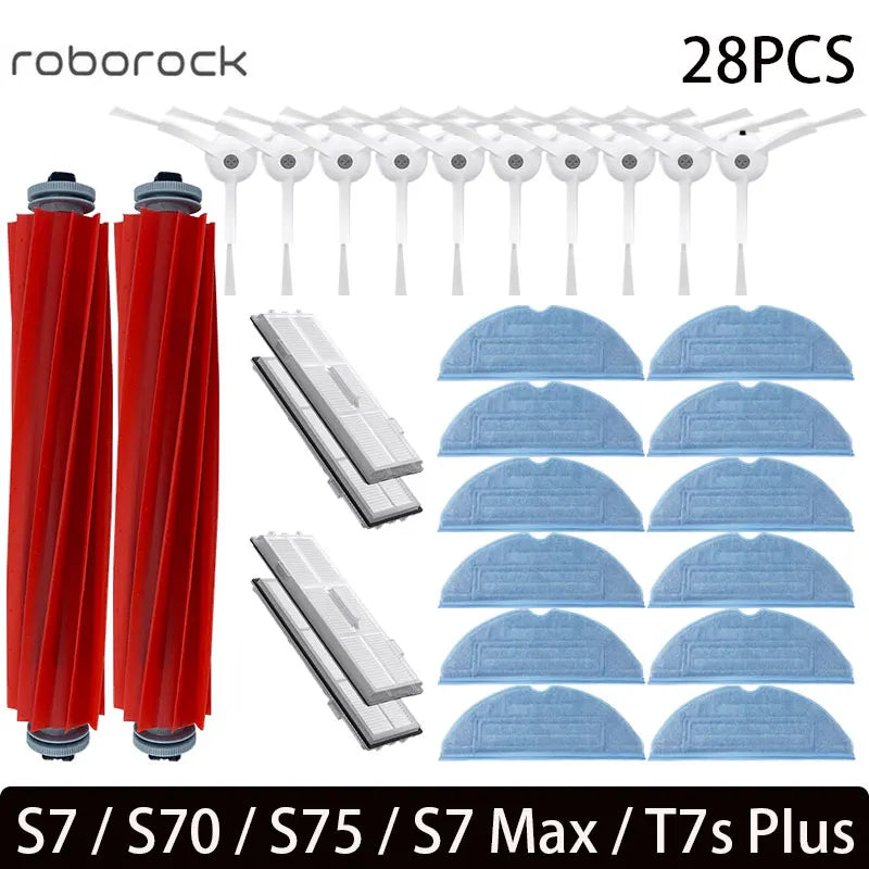 Vacuum Replacement Parts – Main Brush Hepa Filter for Roborock S7 Series