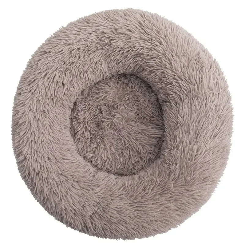 Plush Round Pet Bed – Soft Warm Nest for Large and Medium Dogs or Cats
