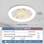 Rotating LED Ceiling Fan – 20 Inch Flush Mount Light for Modern Bedroom