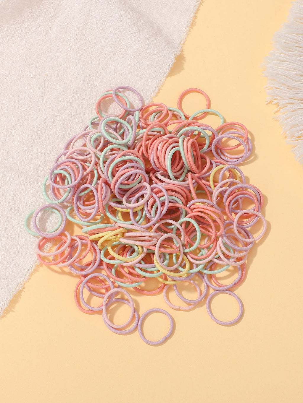Colorful Nylon Hair Ties – 2cm Elastic Rubber Bands for Baby Girls