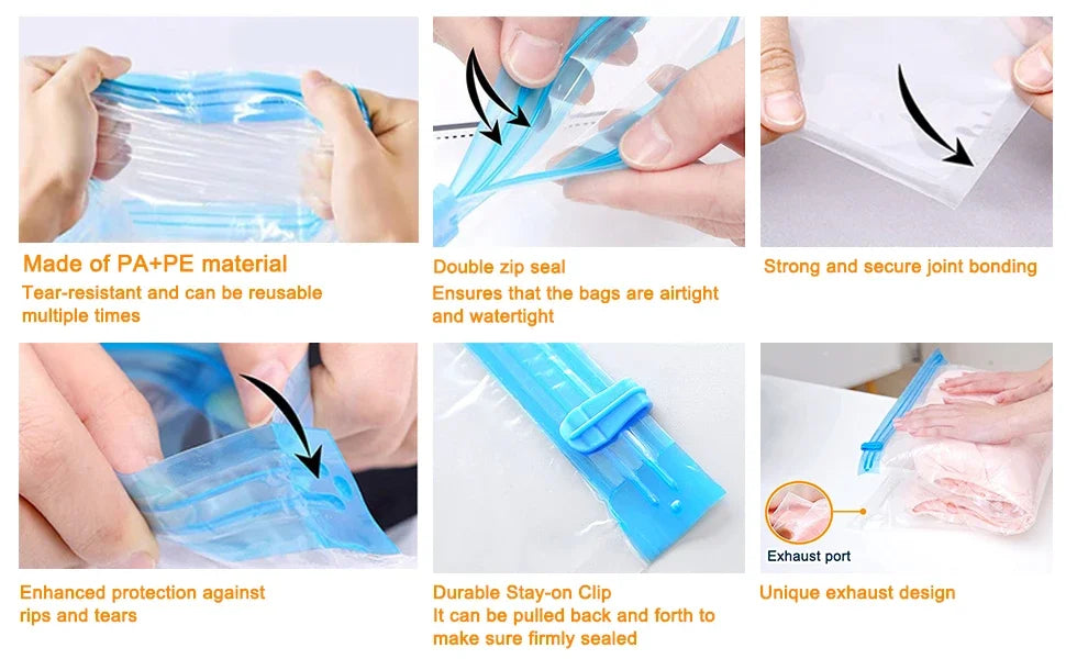 Travel Compression Bags – Vacuum Seal Storage for Luggage and Cruise Packing
