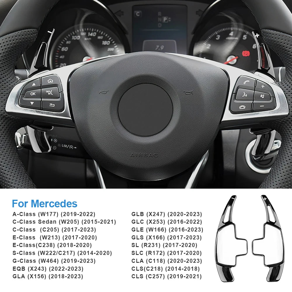 Carbon Fiber Steering Wheel Shift Paddles – Extended Shifters for Mercedes