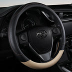 PU Leather Steering Wheel Cover – Non-Slip Grip for Universal Car Interior