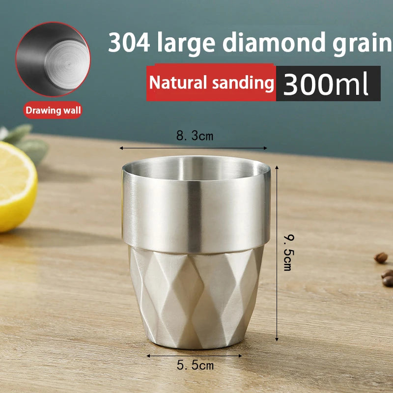Stainless Steel Diamond Hammer Cup – Insulated Outdoor Camping Drinkware