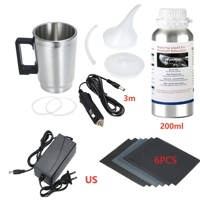 Car Headlight Restoration Kit – Professional Lens Repair Liquid Tool