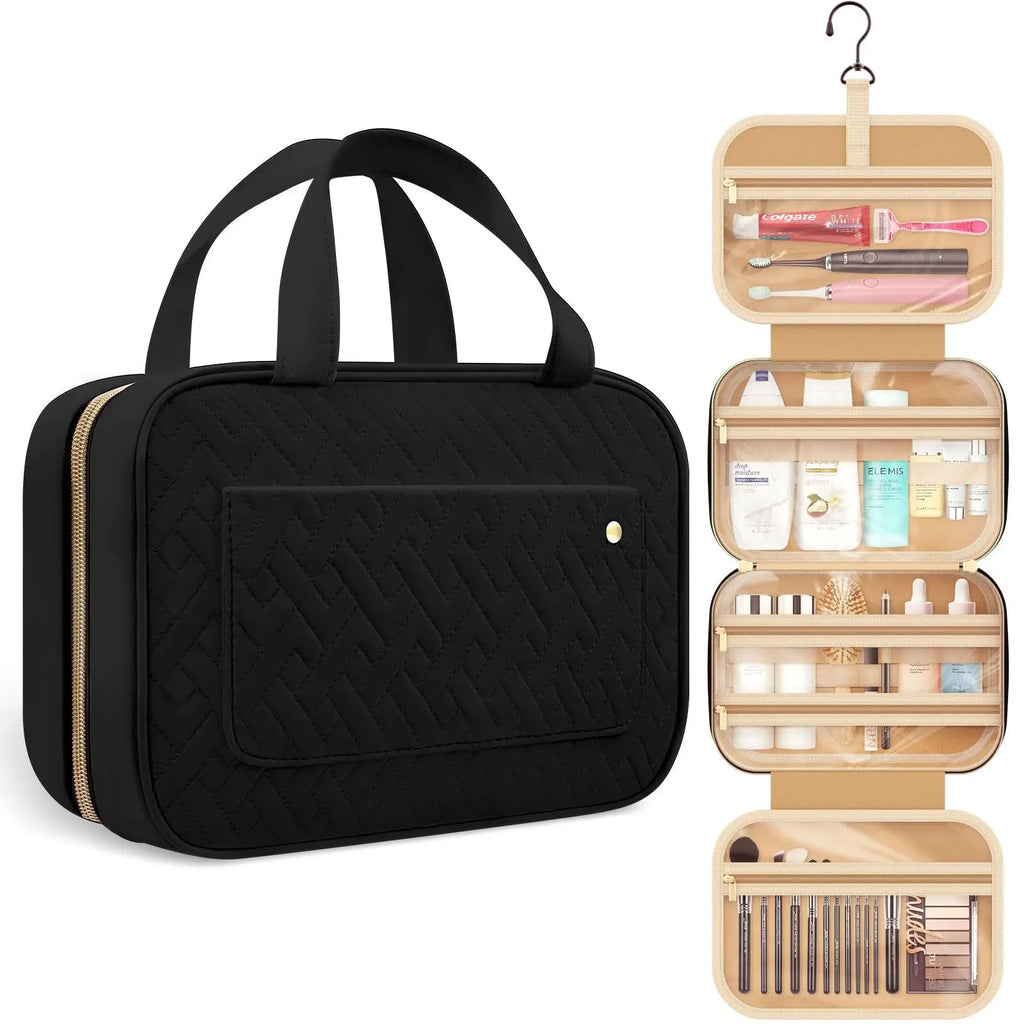 Foldable Toiletry Bag – Waterproof Travel Organizer for Cosmetic Storage
