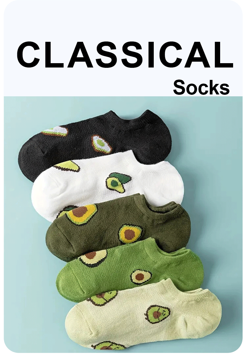 Avocado Crew Ankle Socks – Breathable Kawaii Cotton for Women's Fashion