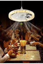 Modern LED Ceiling Fan Light – Remote Controlled E27 Lamp for Bedroom