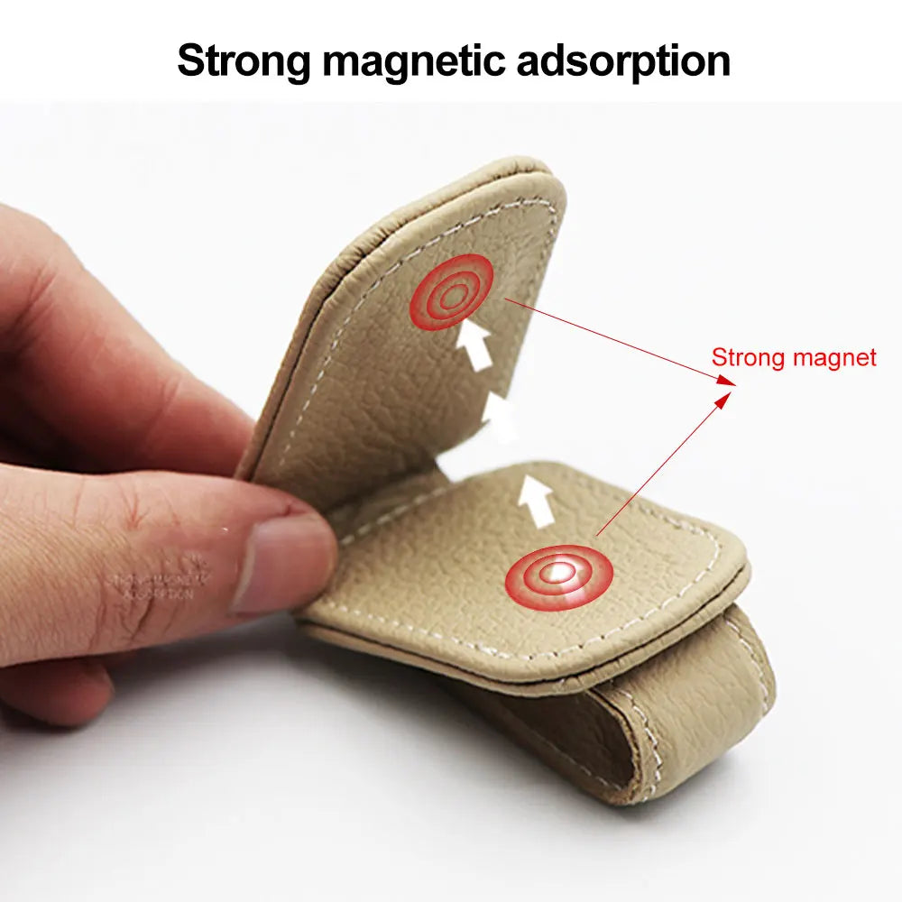 Car Sun Visor Eyeglasses Holder – Universal Sunglasses Clip for Auto Organizer