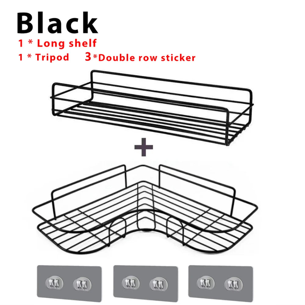 Bathroom Corner Storage Shelf – Wall Mounted Organizer for Shower