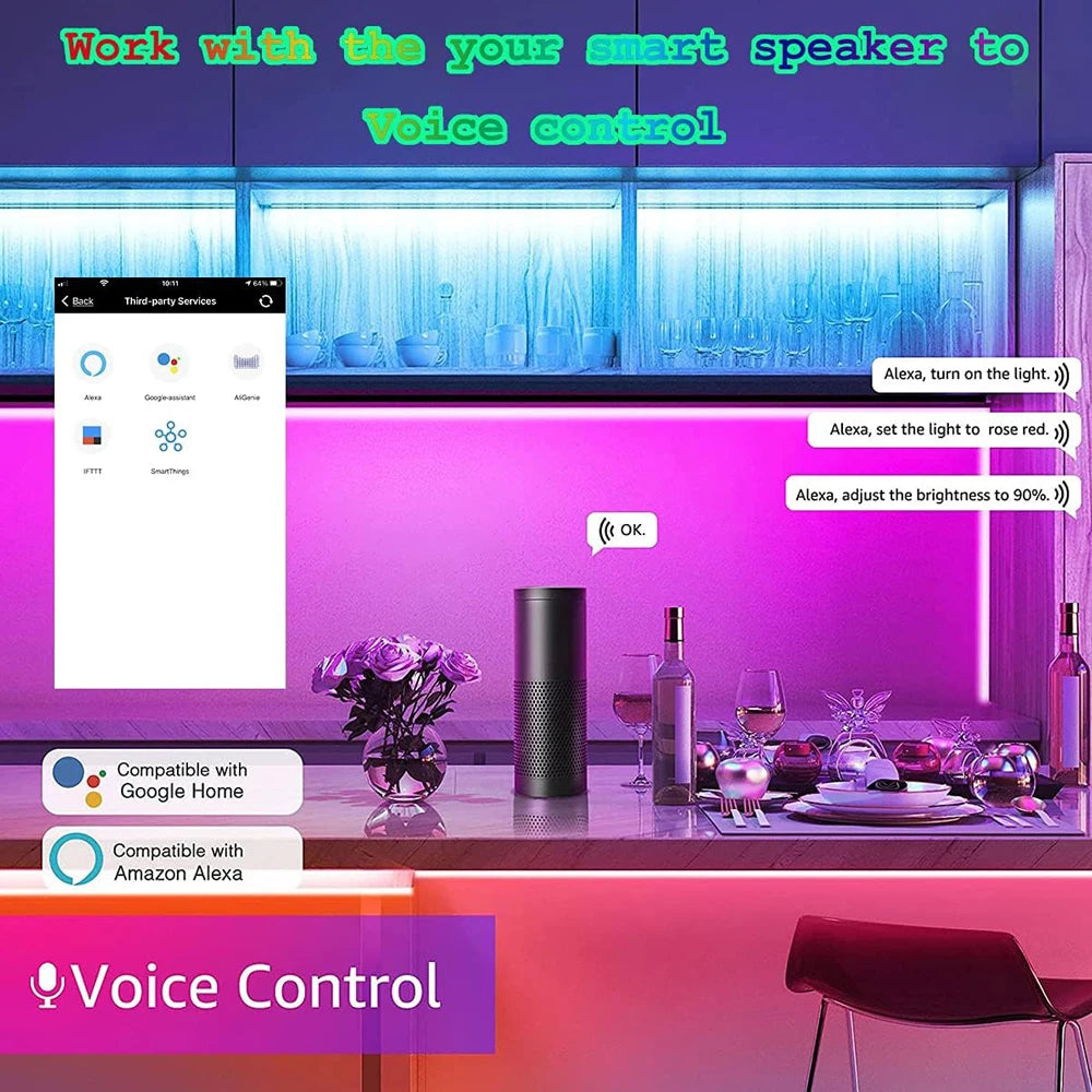 Addressable LED SPI Controller – WiFi Music Sync for RGBIC Pixel Lighting