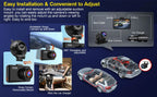 4K Dash Cam – Front and Rear WiFi Video Recorder for Vehicle Parking Safety