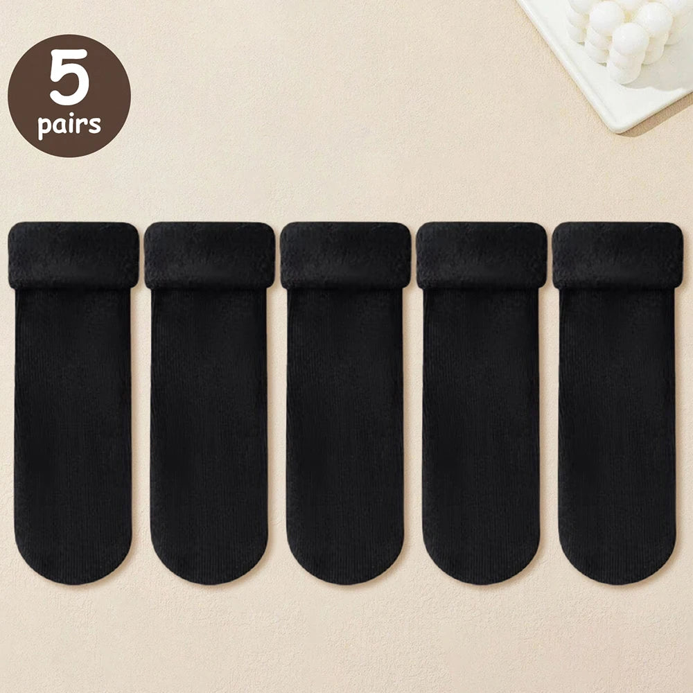 Thermal Cashmere Wool Socks – Thickened Winter Warmth for Snow Boots