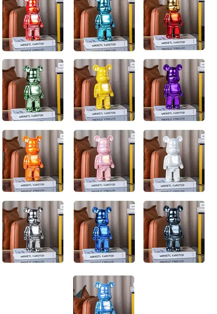 Ceramic Bear Figurine – Aesthetic Luxury Sculpture for Modern Home Decor