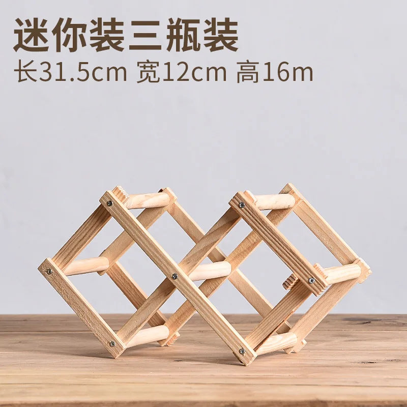 Wooden Stackable Wine Racks – Modular Storage Shelves for Home Bar Decor