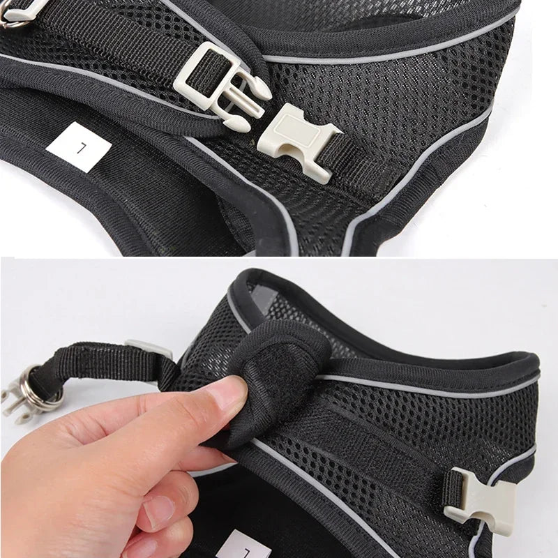 Adjustable Puppy Harness Vest – Comfortable Pet Supplies for Small Dogs