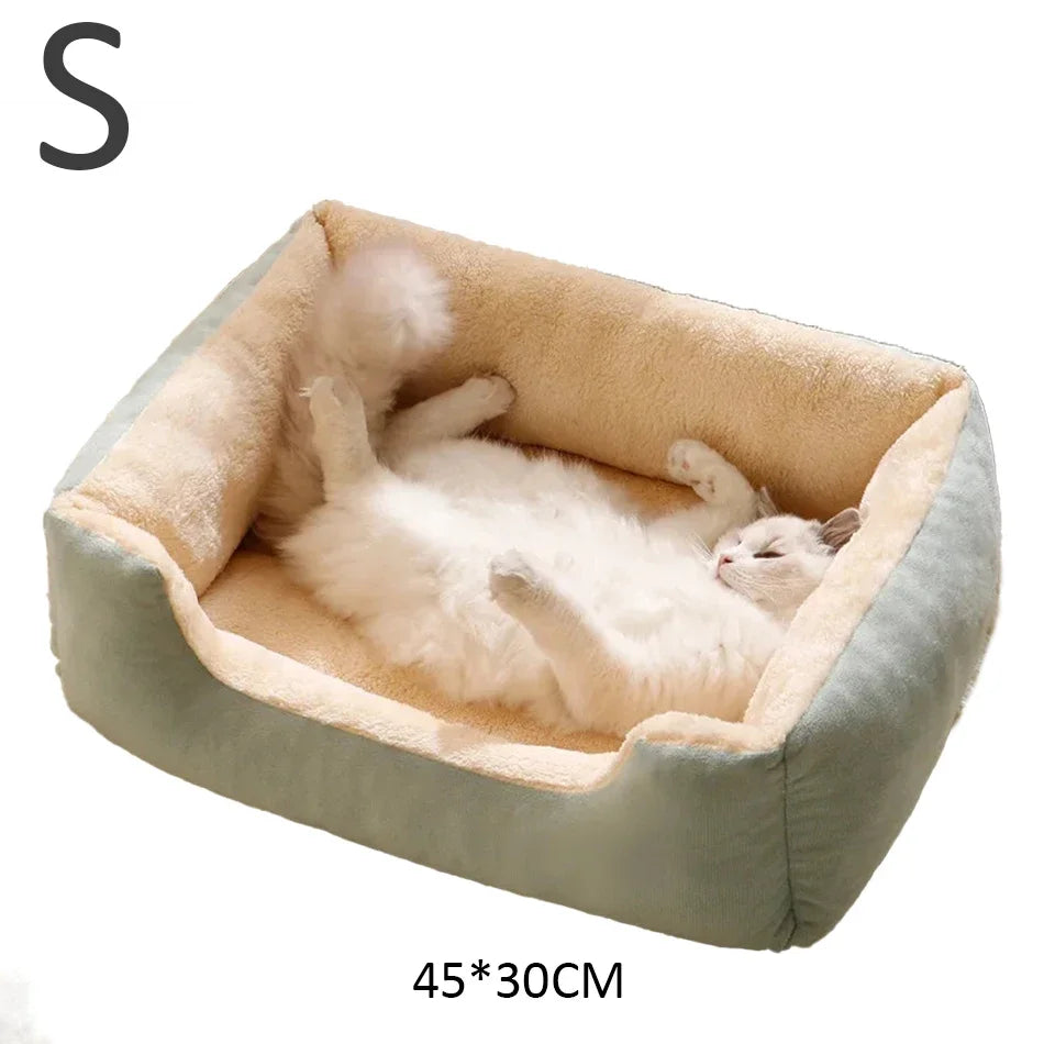 Cat Bed – Plush Cushioned Basket for Kitten and Small Pet Comfort