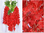Silk Wisteria Hanging Vines – 110cm Artificial Flower Garland for Wedding Decor